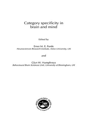 cover image of Category Specificity in Brain and Mind